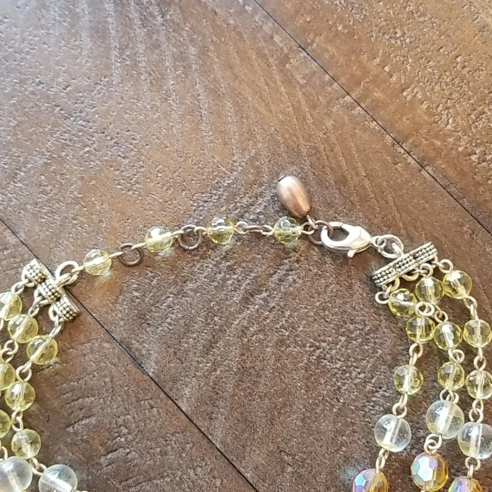 Three Strand Pendant Necklace / Earrings